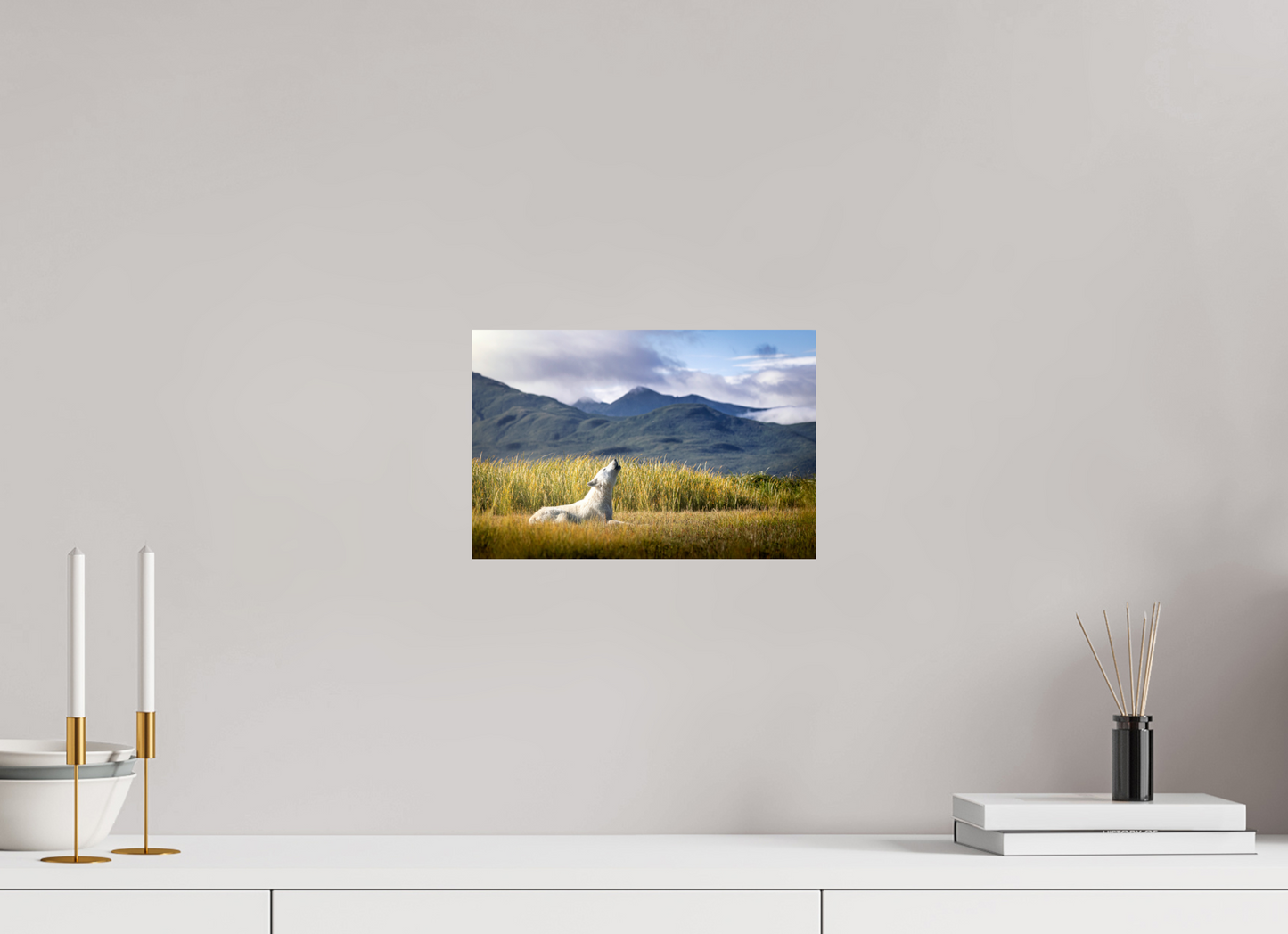 12 x 8″, Photo Print On Fuji Crystal DP II The Call of the White Wolf