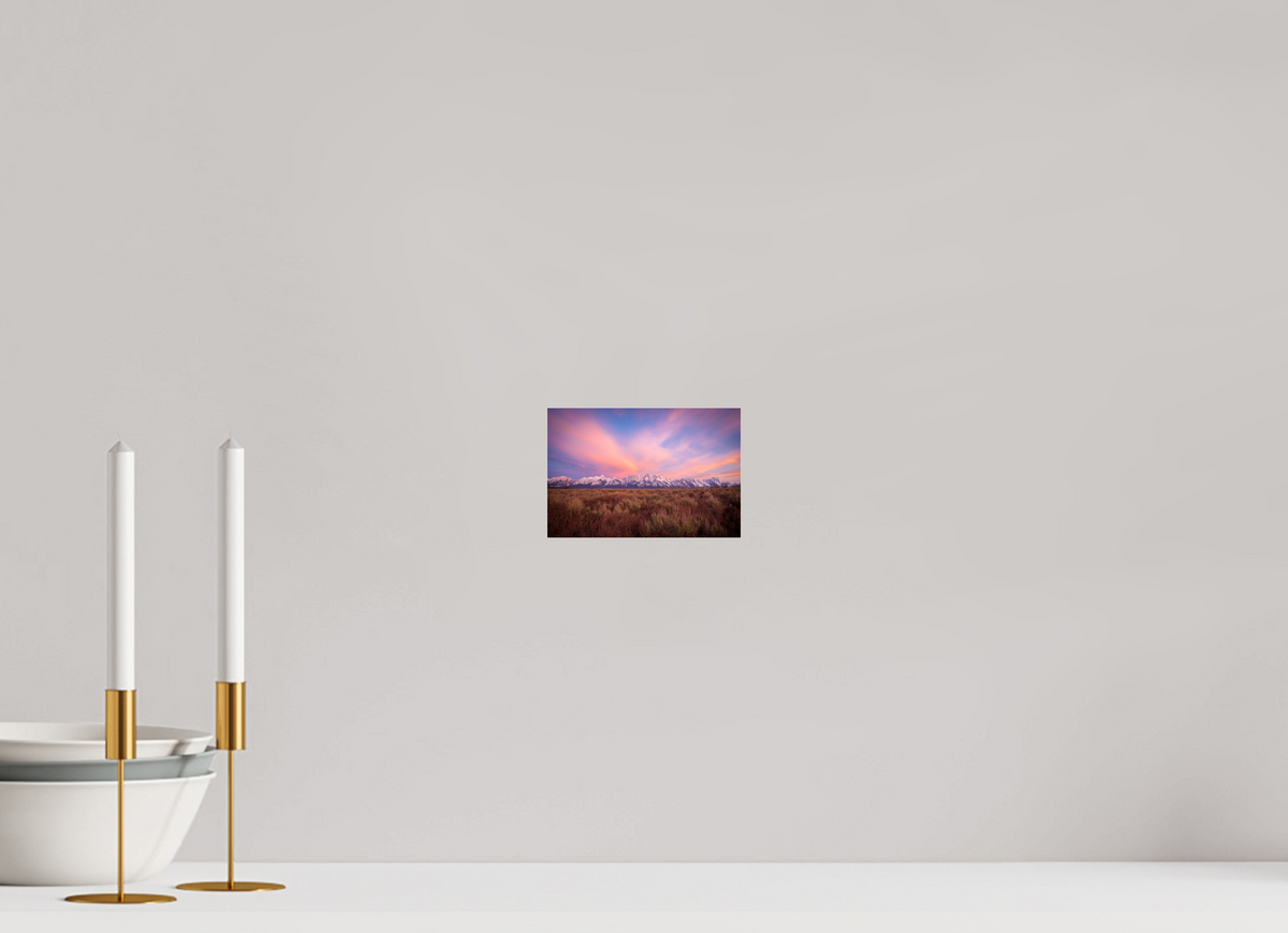 6 x 4″, Photo Print Under Acrylic Glass Sunrise in Grand Teton