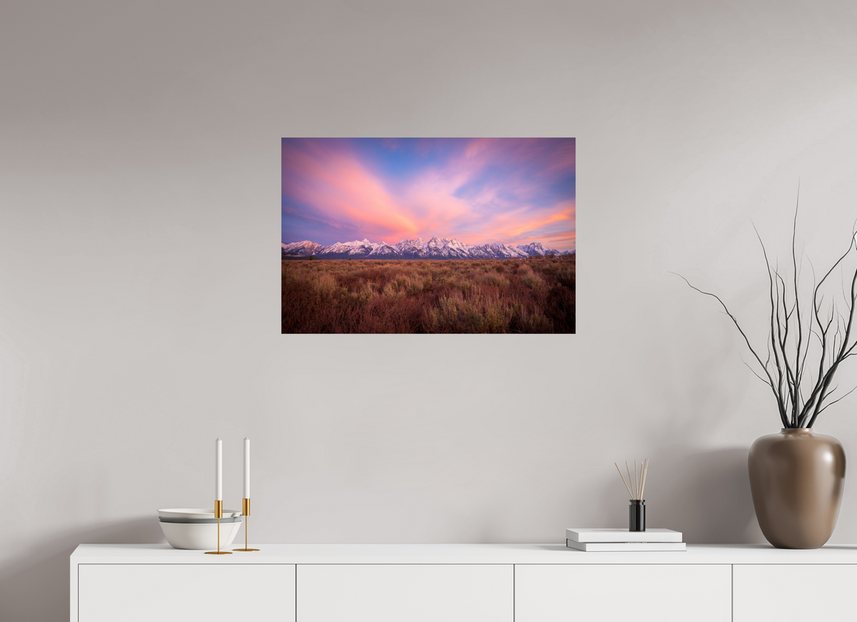 30 x 20″, Photo Print On Fuji Crystal DP II Sunrise in Grand Teton