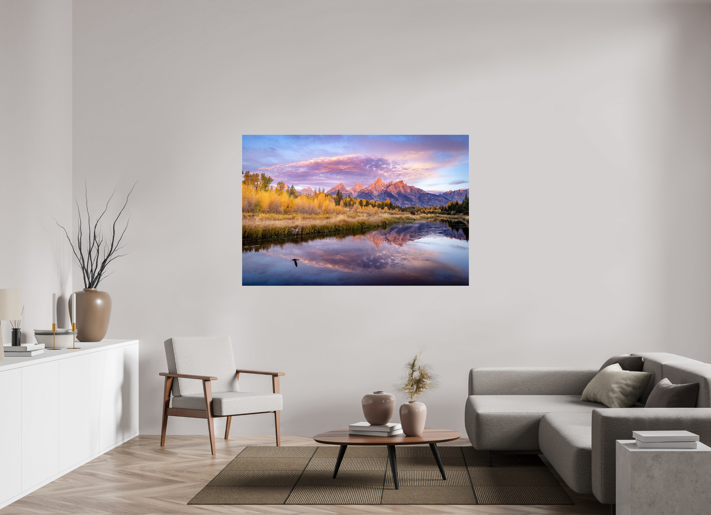 66 x 44″, Photo Print Under Acrylic Glass Sunrise at Schwabacher Landing