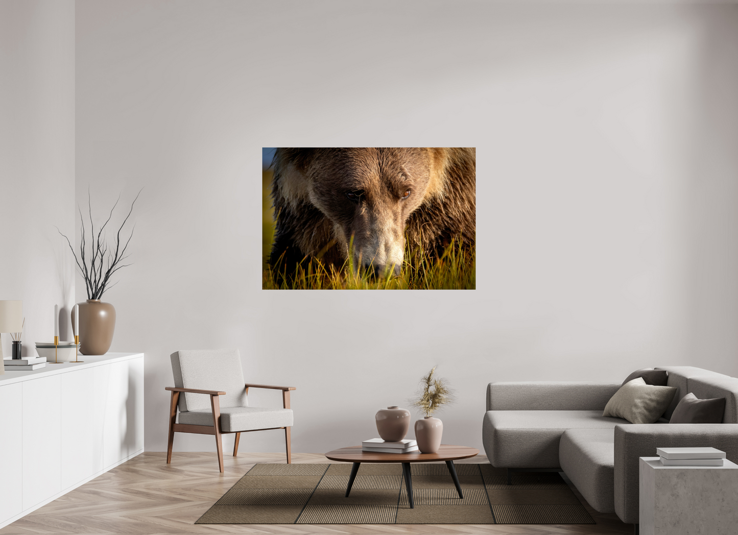 60 x 40″, Photo Print On Fuji Crystal DP II The Brown Bear's Gaze